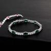Prong Setting Two Tone Oval and Round CZ Tennis Bracelet Rhodium Plated Brass Luxury Couple Jewelry  Gift