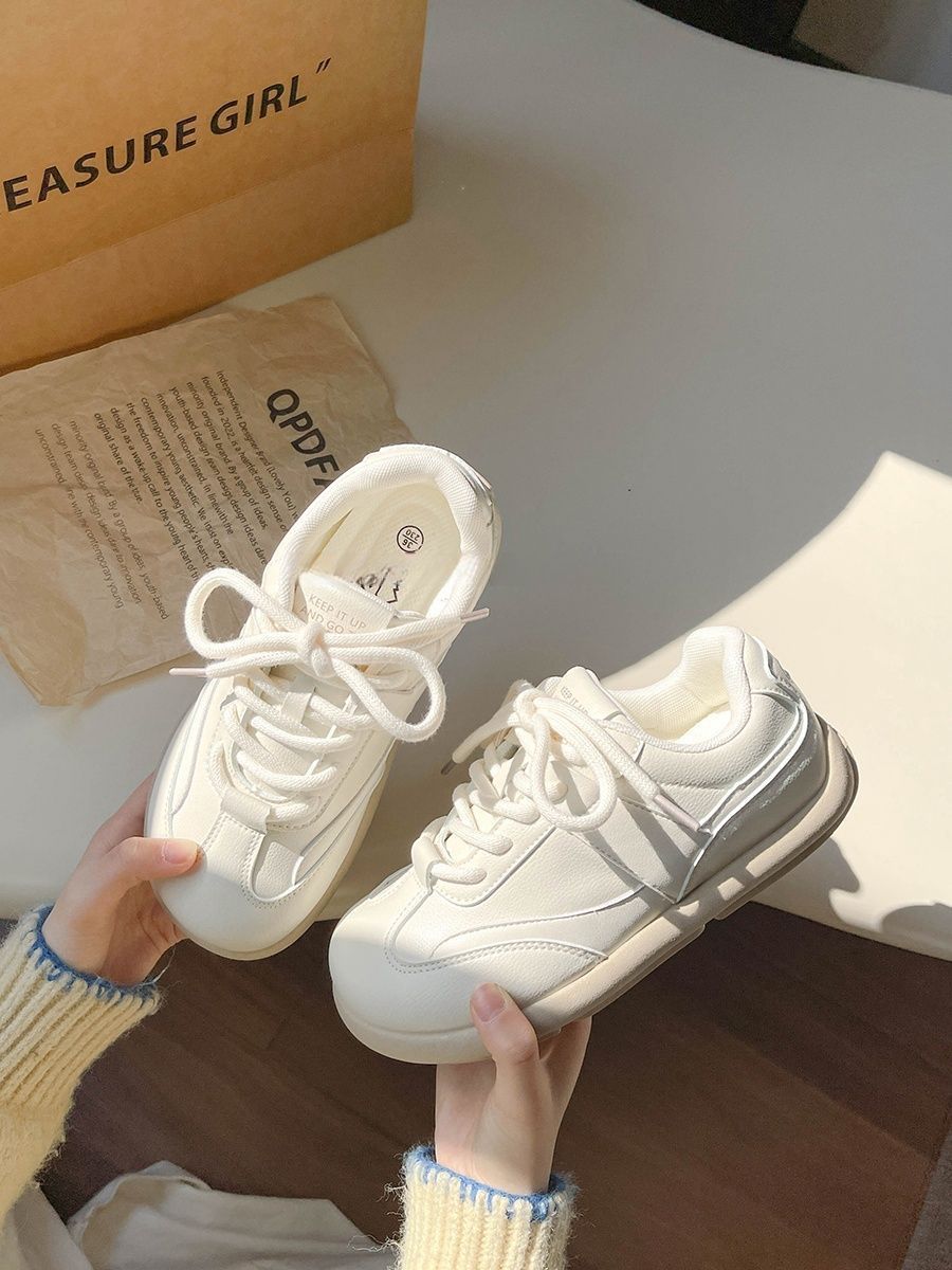 

Dexun shoes women s 2025 new popular spring and spring leisure sports shoes versatile soft-soled Forrest Gump shoes little white shoes 40