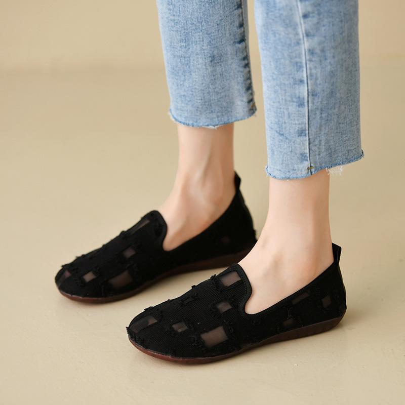 Women Flat Shoes 2024 Summer New Fashion Mesh Breathable Comfortable Women Foot Outdoor  Casual Sports Shoes