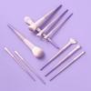 10Pcs Light Purple Makeup Brush Set Soft Synthetic Bristles Powder Blush Contour Eyeshadow Nose Shadow Brushes Kit