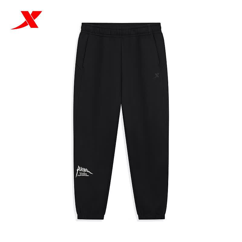 XTEP Men s Thermal Knit Sweatpants 3XL чёрный