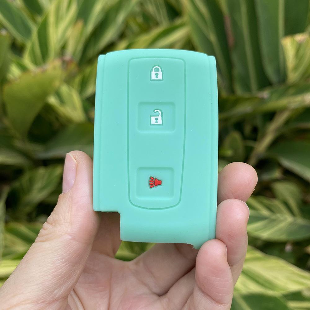 Silicone Car Key Fob Cover Case Shell Set For Toyota Corolla Verso 2004 2006 2007 Prius Gen 20 2005 2008 Remote Key Accessories
