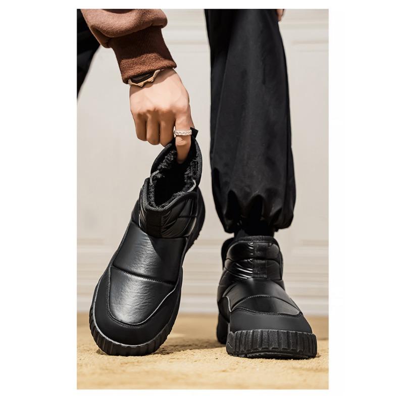 Men Winter Thickened Fleece Warm Non Slip Outdoor Casual Snow Boots