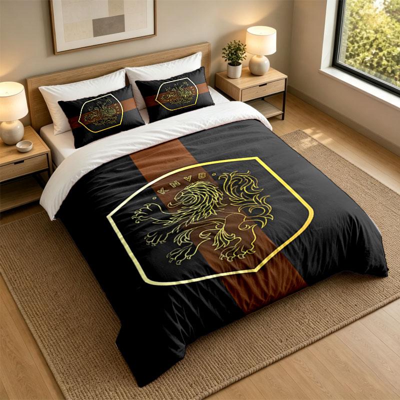 3Pcs Bedding SetNetherlands National Team Soft Bed Sheet and Two Pillowcases Home Bedroom Decor