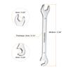 Uxcell Super-Thin Open End Wrench 5mm-11mm Metric Double Open-End Wrench with 15°and 75° Angled for Auto Repairs Home Projects