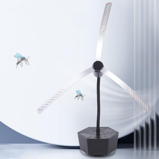 Fly Repellent Fan with Reflective Safe Blades Portable Soundless Widely Used Picnic BBQ Party Portable Table Fly Fan