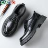 CARTELO Men's K078 Textured Formal Casual Leather Shoes