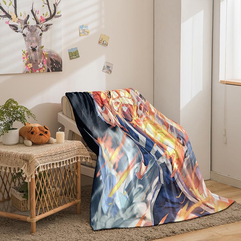 My Hero Series Flannel Blanket 3D Printed Sofa Blanket Thickened Blanket