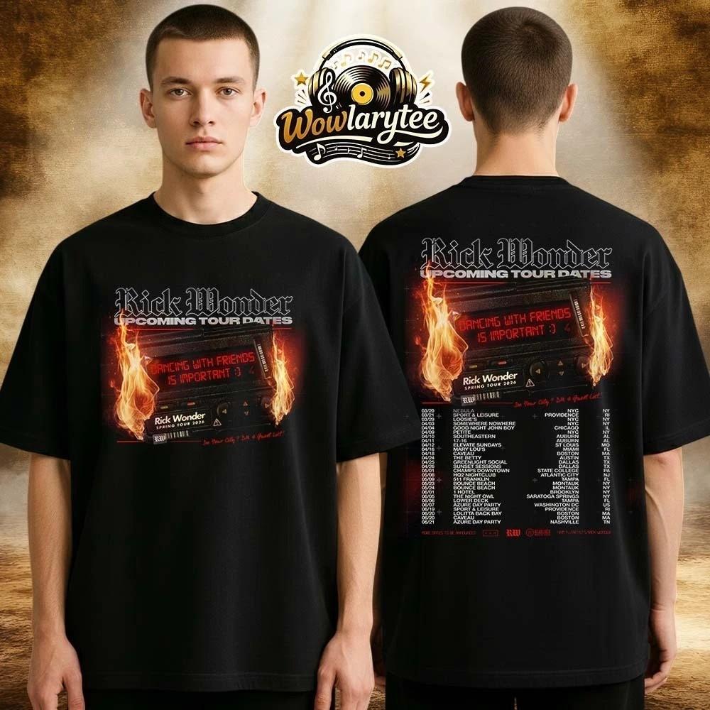 Rick Wonder Tour Dates Poster Spring Tour 2026 Across USA Spring TShirt Unisex T-Shirt XXXXL