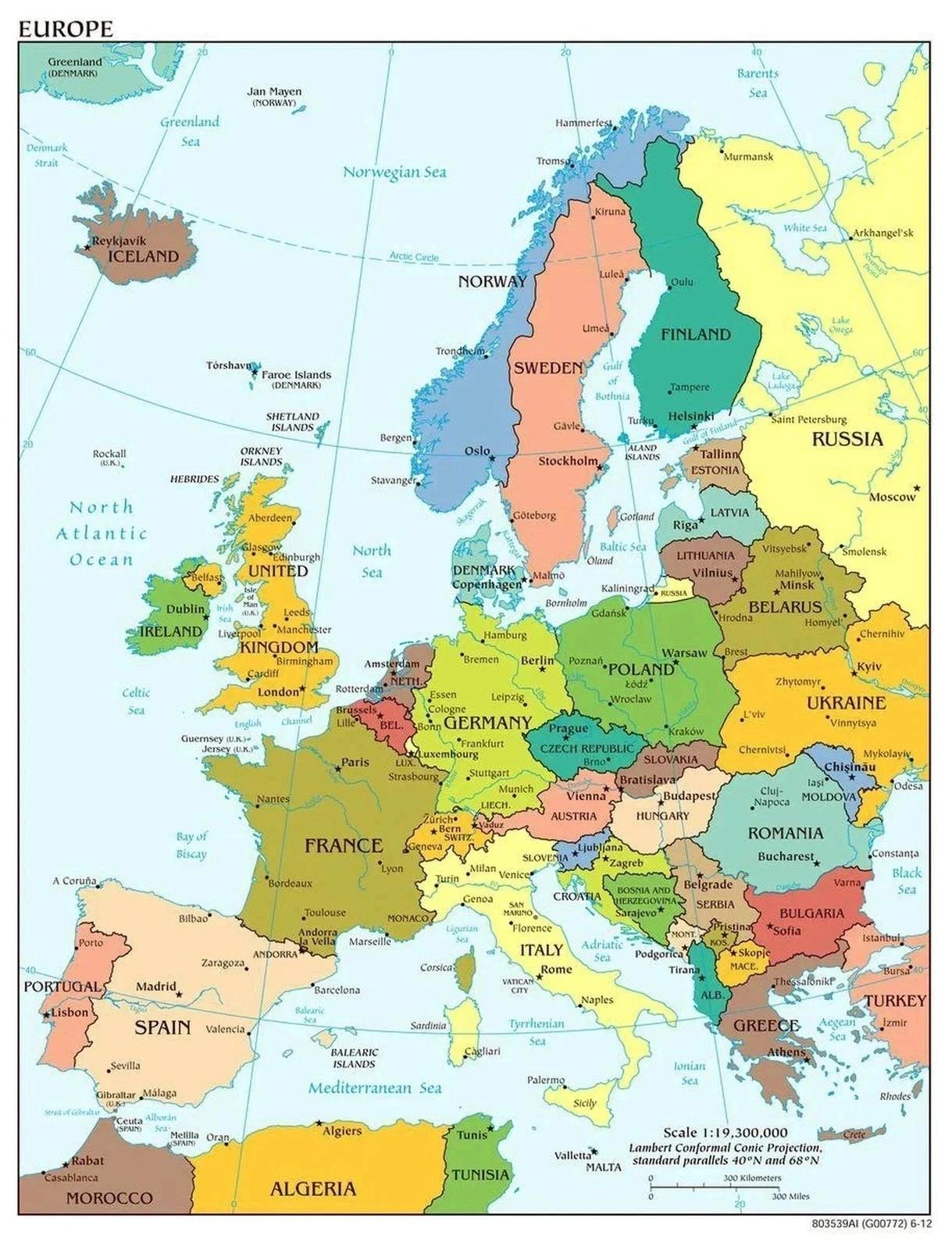 Political Map - Map of Europe