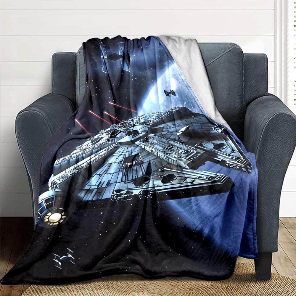 Star Wars Blanket Soft Warm Cozy Great for Livingroom Chair Office Chair All-Season Use Digital Print Ideal Gift for Friends Family Couples Picnic