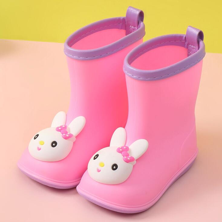 New Style 3D Children's Rain Boots Kids Baby Cartoon Water Shoes Infant Waterproof Non-Slip Warm Water Shoes Rubber Boots