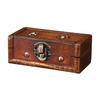 Vintage Distressed Wooden Storage Box with Metal Clasp Sturdy Decorative