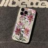 For iPhone 14 Pro Max Case Floral Lily Pattern TPU Phone Cover