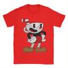 Cuphead T Shirt for Men Pure Cotton Vintage TShirts Crew Neck  Tee Shirt Short Sleeve Clothes 4XL 5XL