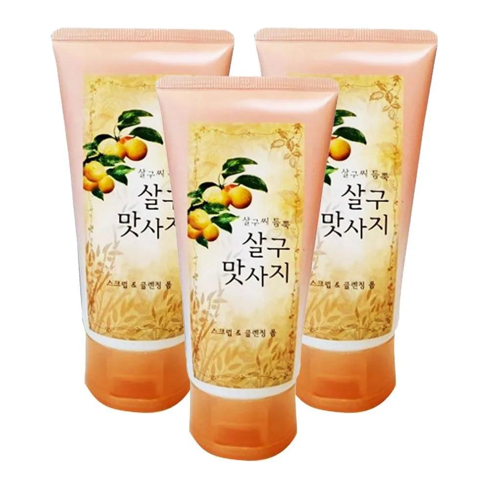 Debon Apricot Seed Rich Apricot Massage Scrub Cleansing Foam 120g x 3