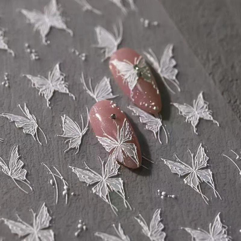 Nagelwerkzeug DIY Cartoon Schmetterling Knopf Schlüsselschloss Silikonform Dekorationen Zubehör Stempel Maniküre Kunst