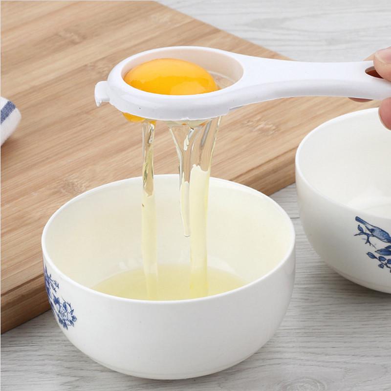 1pcs Egg Yolk Separator Divider White Plastic Convenient Household Eggs Tool Cooking Baking Tool Kitchen Accessories