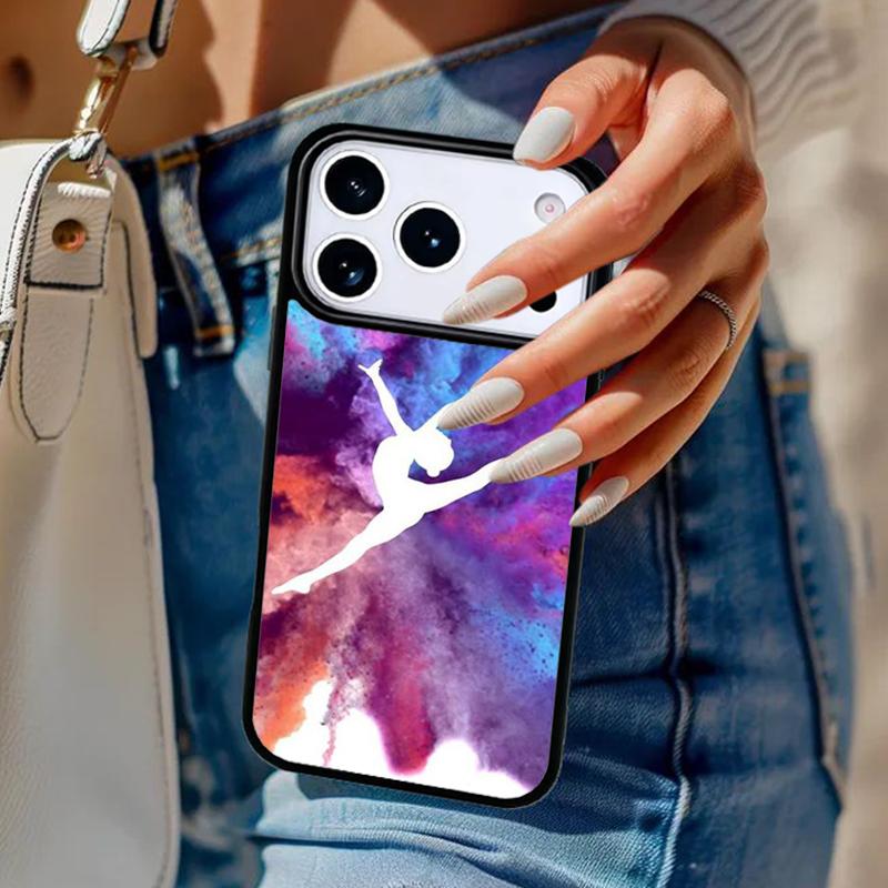 gymnastics silhouette Phone Case For iPhone 17 Air 14 15 13 12 Max Cover For Apple 14 15 16 16e 11 Pro Max Plus