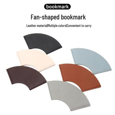 Customizable Leather Bookmark with Cross-Border Design – Large Creative Fan Shape for Personalization and Logo Branding