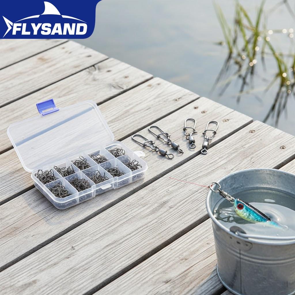 FLYSAND 210 шт. Рыболовные вертлюги с застежкой Coastlock 12 кг - 30 кг Высокопрочные рыболовные вертлюги-вертлюжки Рыболовные аксессуары чёрный