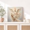 Pearl Painting 5D DIY Decorative Painting. Praying Angel Glowing Heart. Cute Birthday Gift. Handmade Art Painting