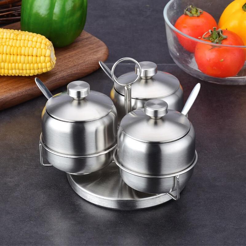 Abay Rotating 4-Compartment Spice Jar Set