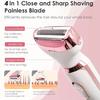 4 In 1 Electric Lady Shaver Body Hair Removal Epilator Painless Cordless Trimmer Razor Gifts For Women