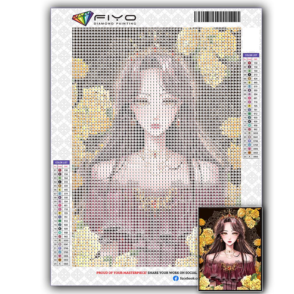 Diamond Painting Kit Maiden Girl 5D DIY Diamond Embroidery Portrait Pictures of Rhinestones Mosaic Decoration