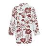 Women's Fashion Casual Button 3/4 Sleeve Vintage Floral Print Lapel Top