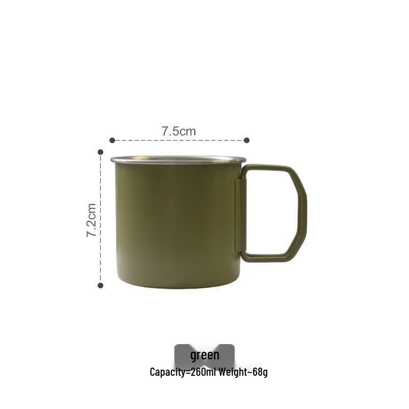 Minna Portable Stainless Steel Folding Camping Cup (2-Pack)