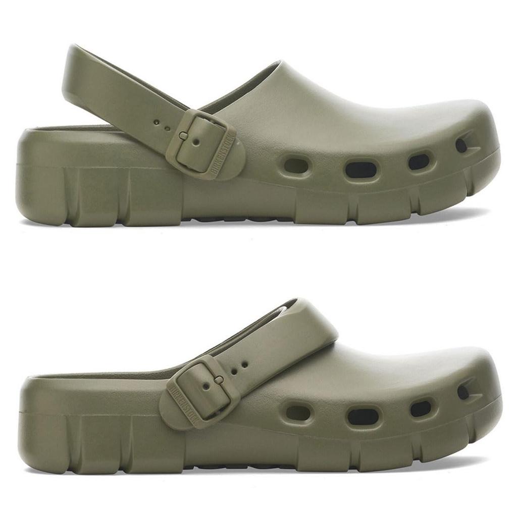 Birkenstock Birki Flow Regular Sandał Rozmiar EU 43 Chodak, Komfort, Lekki, Khaki, Unisex, 1028741, Khaki, (28,0 cm)