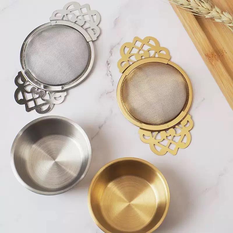Stainless Steel Tea Strainer Beautiful Lace Trim Strong Mesh Durable Filter for Tea Making Kitchen and Dining Accessories