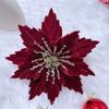 Sparkling Christmas Glitter Flower 24CM Sequins Flower  Wedding Decoration