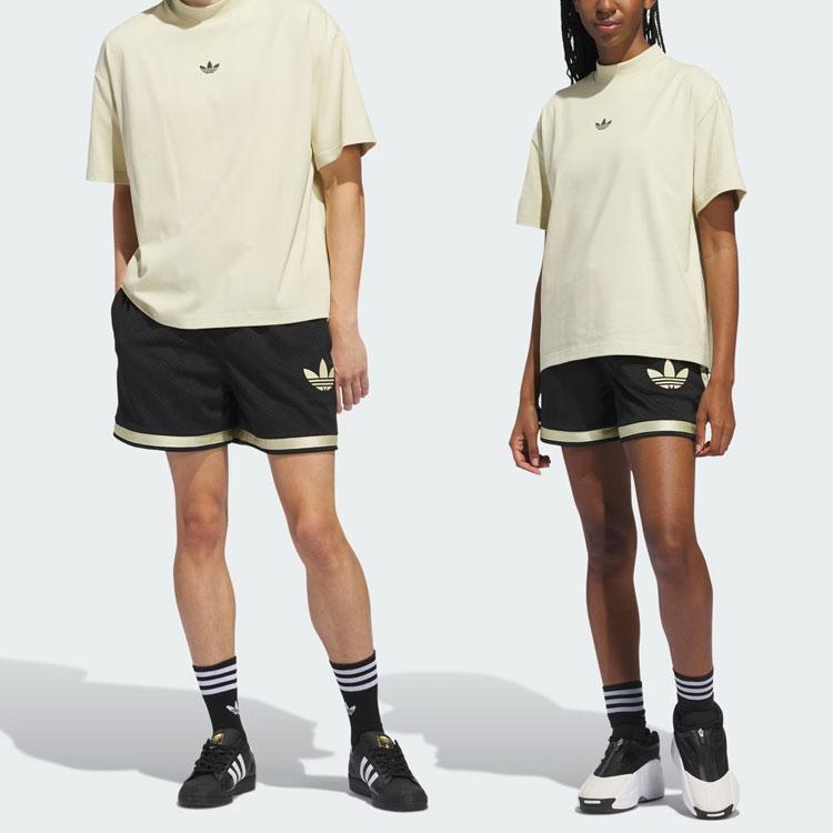 Adidas Originals Adicolor Split Logo Print Drawstring Loose Fit Casual Shorts Unisex Bottoms Black IM9643