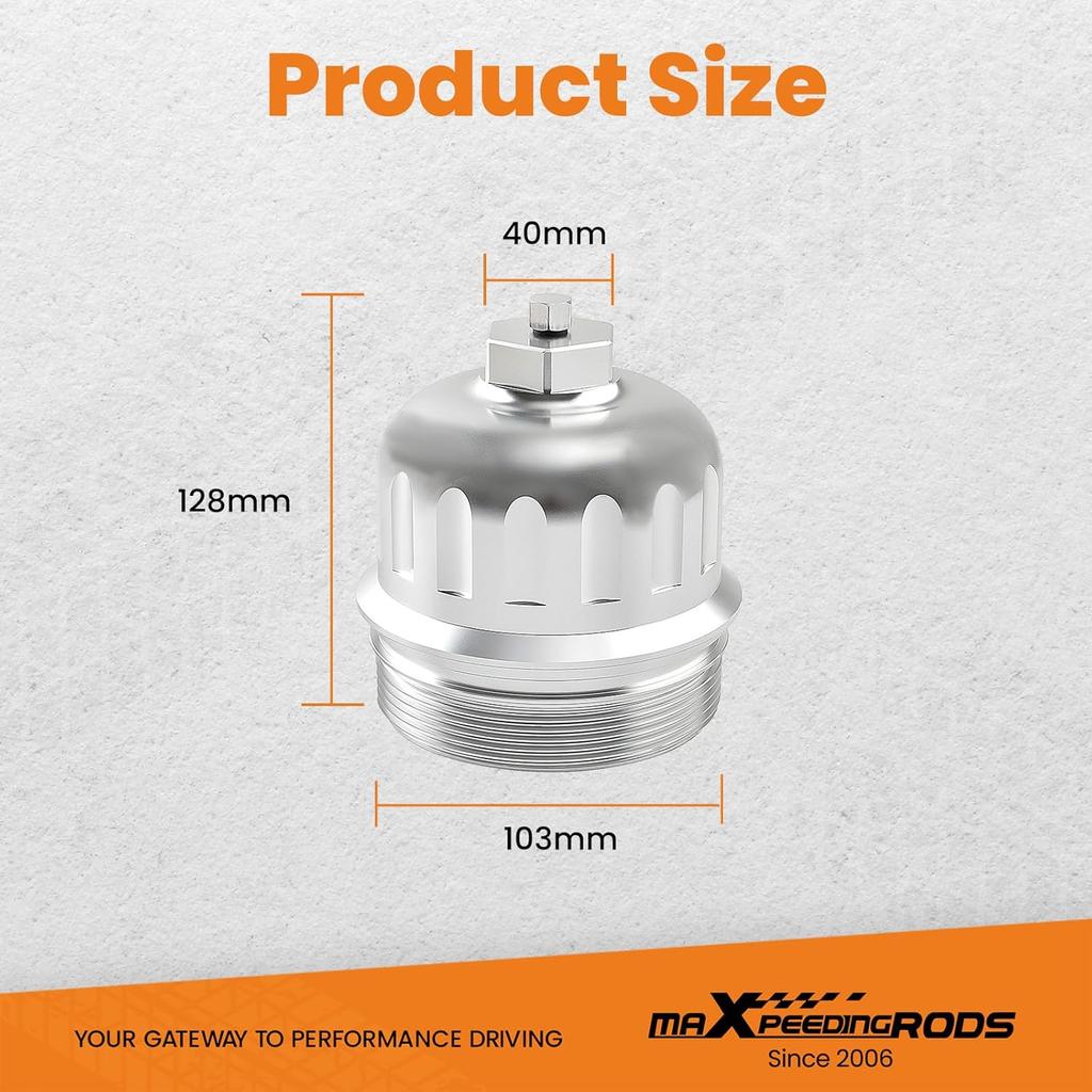 maXpeedingrods 134001 Fuel Filter Housing Cap for Duramax 6.6L L5P 2017-2020, for GMC Chevy Silverado Sierra 2500HD 3500HD, for 2014-2019 Cruze 2.0L