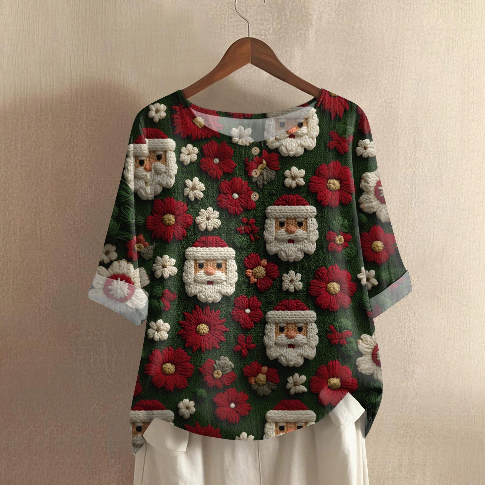 

Женская модная и повседневная рубашка с полурукавом, круглым вырезом, принтом, из хлопка и льна, блузка-топ XXL винный