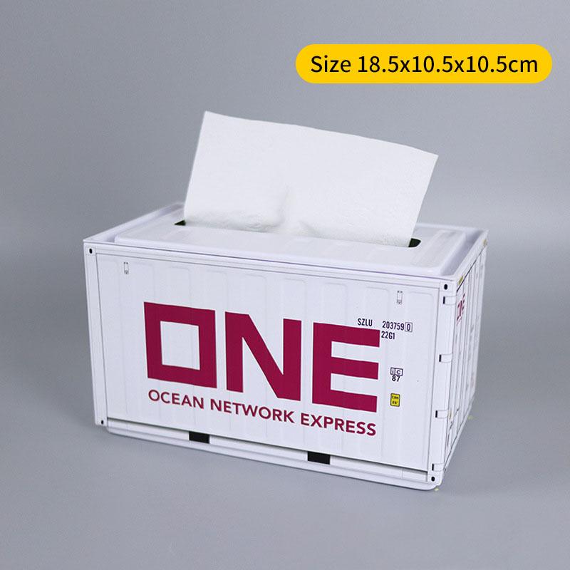 Container Tissue Box 10.5CM*18.5CM Creative Compact Iron Desktop Tissue Box Household Desktop Storage Supplies