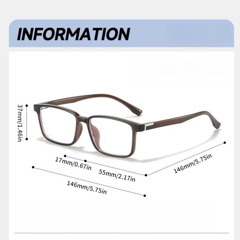 New Ultra Light TR90 Square Anti Blue Light Glasses High-end Simplicity Comfortable Business Men and Women Plain Eyeglasses