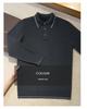 Herren 100% Kaschmir Langarm Colorblock Polo Pullover