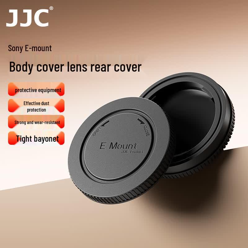 JJC Camera Body & Rear Lens Cap for Sony E-Mount Body Cap + Rear Lens Cap Set