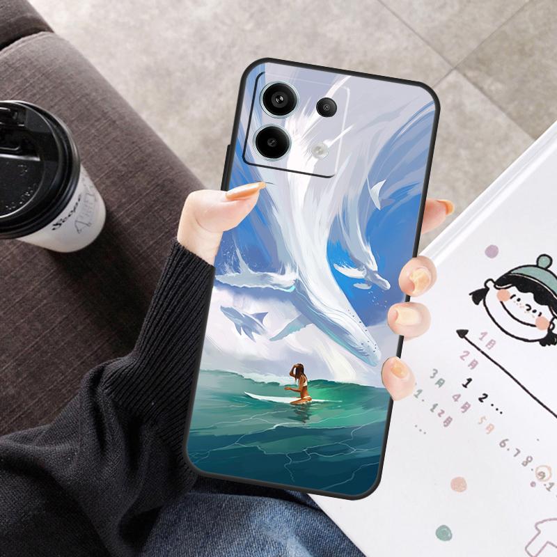 

Surfing Art Surf Girl Cover For Xiaomi Redmi Note 14 10 11 12 13 15 Pro Plus Case For Redmi 15 15C 14C 12C 10C 13C Redmi Note 14 Pro 5G