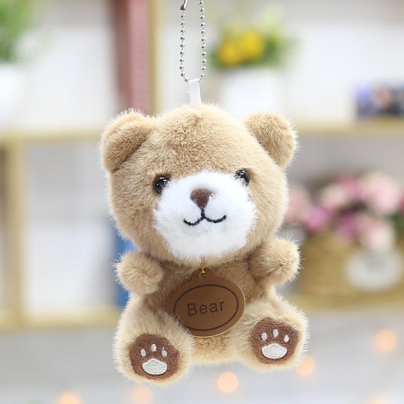

Кулон в виде медвежонка с цветком, милый медвежонок с лентой, плюшевая игрушка-кукла, подвеска для сумки, брелок-кукла 15cm