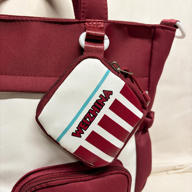 Kontrastfarbene Umhängetasche mit großer Kapazität, Mädchen-Schulter-Tragetasche, Studentische Unterrichtstasche mit Münzfach