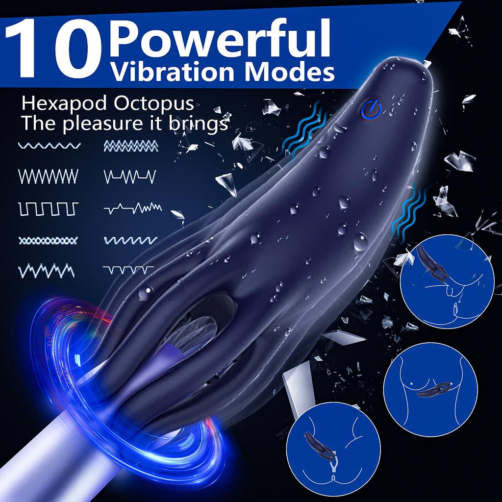 Octopus Massager Electric Male Masturbator Cup Silicone Adult Sex Toy for Men Training