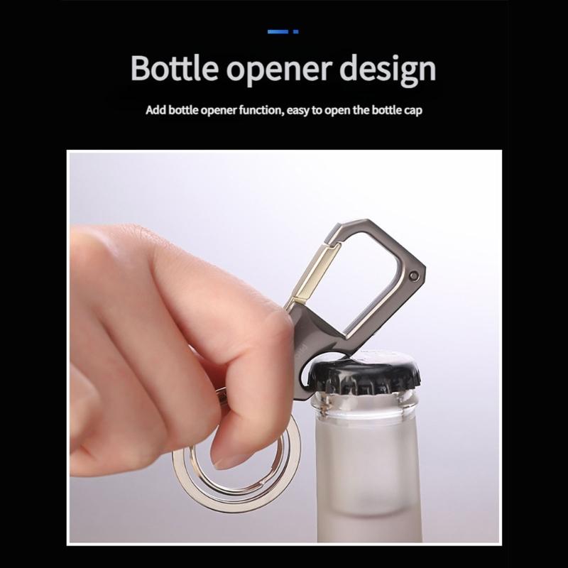 Multifunctional Keychain Pendant with Bottle Opener for Men Waist Hanging Alloy Key Chain Christmas Gift