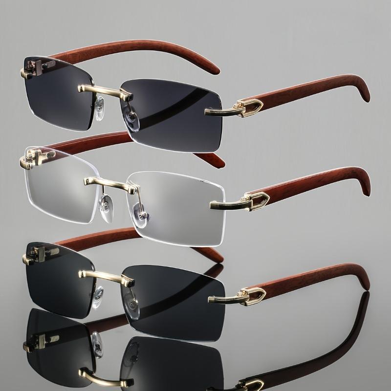 3pcs Outdoor Small Frame Square Sunglasses for Women and Men Cool Sunglasses Without Borders Rectangular Sunglasses