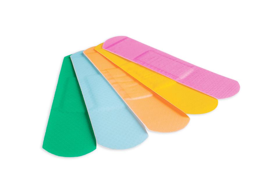 Pasocare Neon Kids Colored Adhesive Bandages - Pack of 10 Durable, Child-Safe Plasters for First Aid Essentials