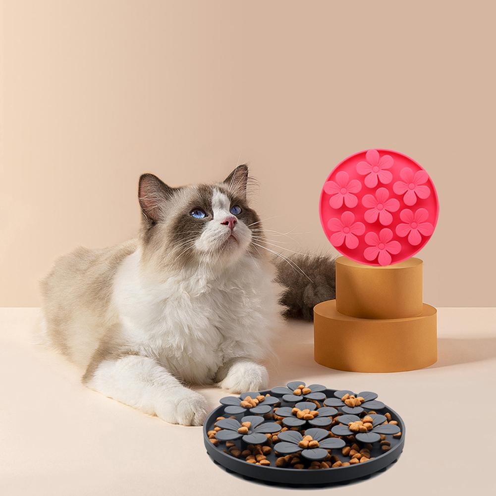 Pet Silicone Slow Feeder Anti Choking Feeding Plate Food Bowl Puzzle Toys Pet Products For Iq Training