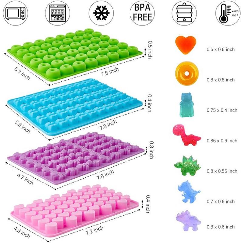 Silicone Gummy Bear Chocolate Jelly Mold With Dropper Candy Maker Ice Tray Mould For DIY Baking Decoration Home Kitchen Supplies